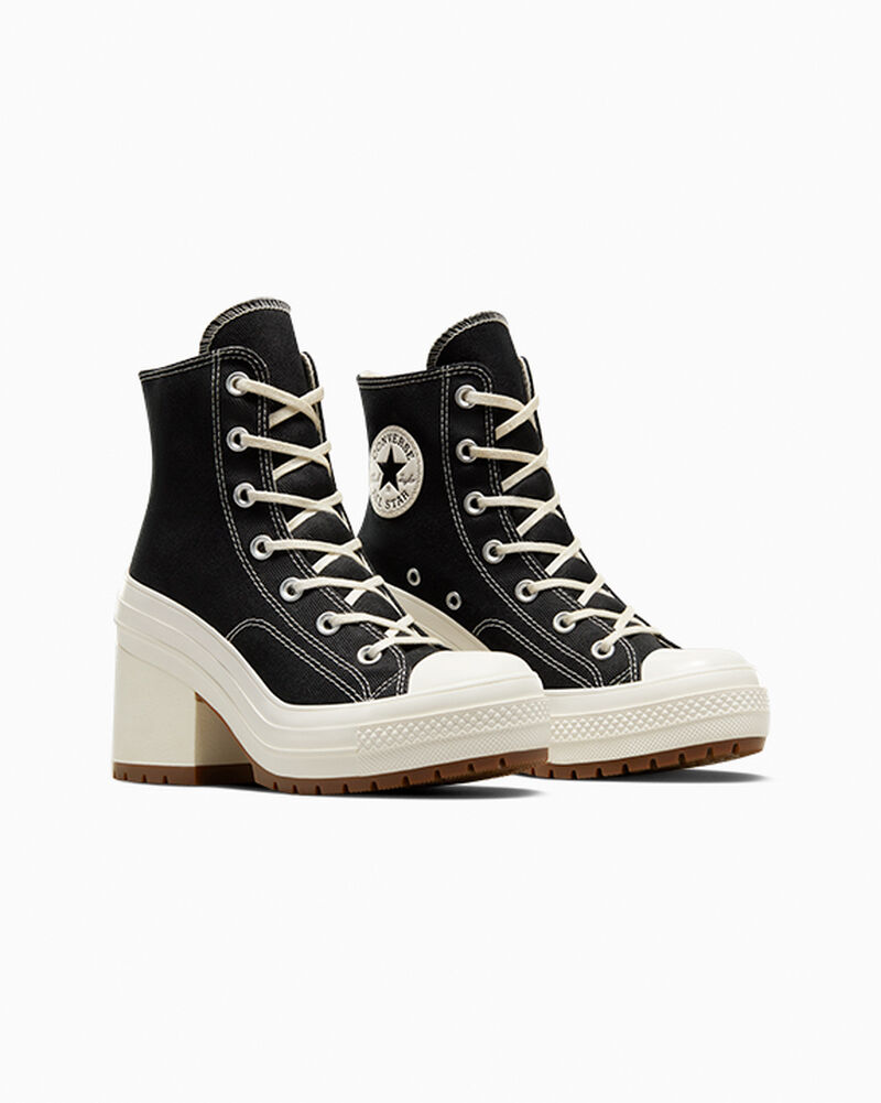 Dámské Boty Na Platformy Converse ​Chuck 70 De Luxe Heel Černé | 0867-CEYKN