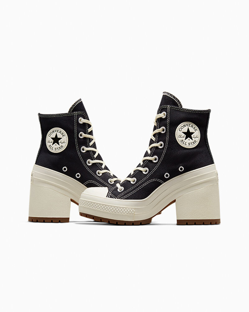 Dámské Boty Na Platformy Converse ​Chuck 70 De Luxe Heel Černé | 0867-CEYKN