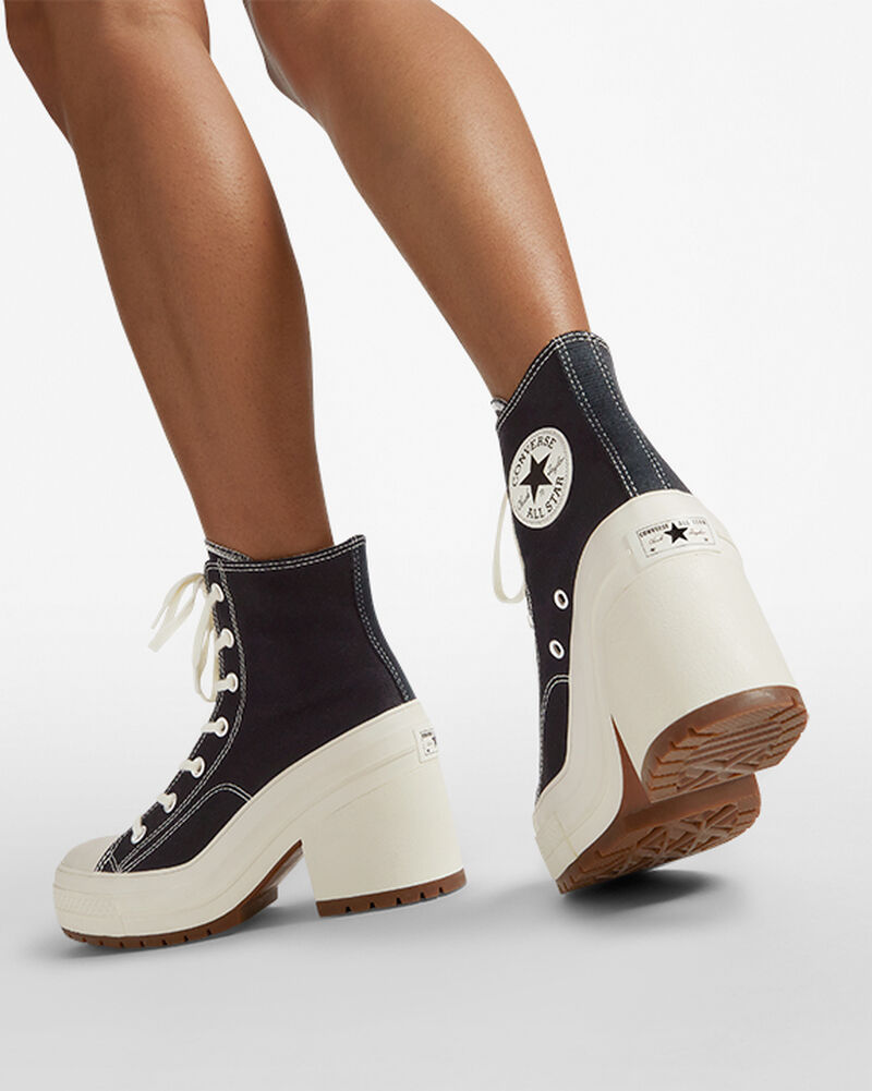 Dámské Boty Na Platformy Converse ​Chuck 70 De Luxe Heel Černé | 0867-CEYKN