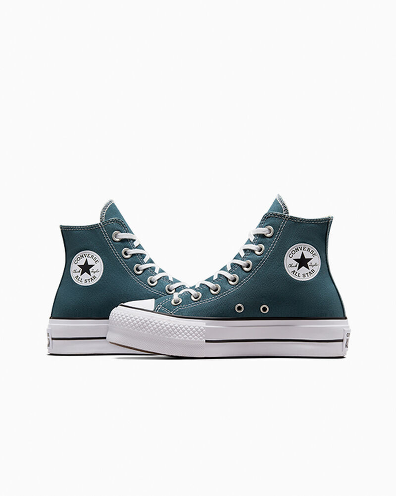 Dámské Boty Na Platformy Converse ​Chuck Taylor All Star Lift Platene Bílé Černé | 0961-AHIZT