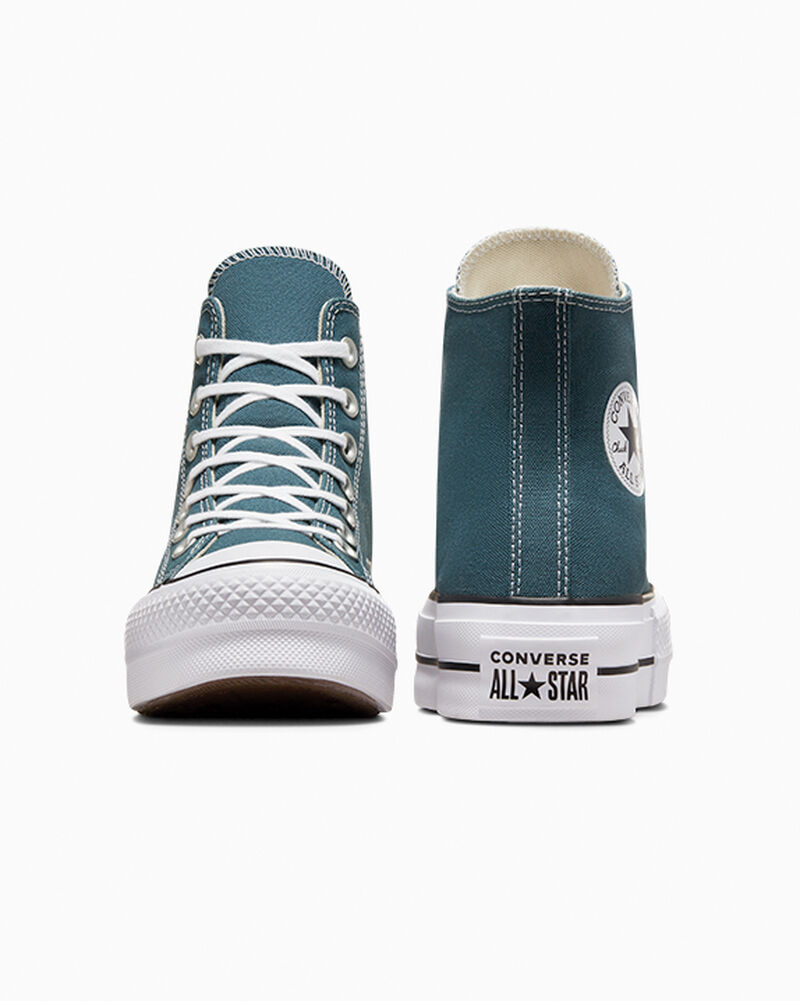 Dámské Boty Na Platformy Converse ​Chuck Taylor All Star Lift Platene Bílé Černé | 0961-AHIZT