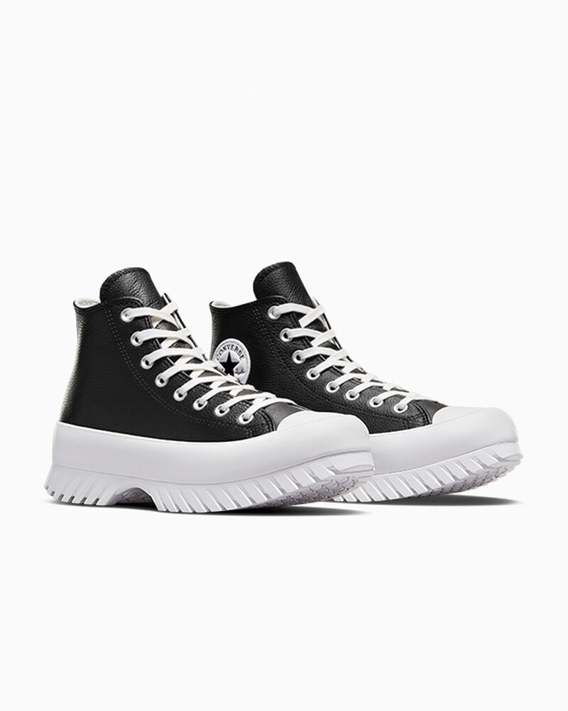 Dámské Boty Na Platformy Converse ​Chuck Taylor All Star Lugged 2.0 Læder Černé Bílé | 1359-BNTYZ