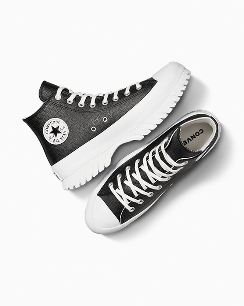 Dámské Boty Na Platformy Converse ​Chuck Taylor All Star Lugged 2.0 Læder Černé Bílé | 1359-BNTYZ