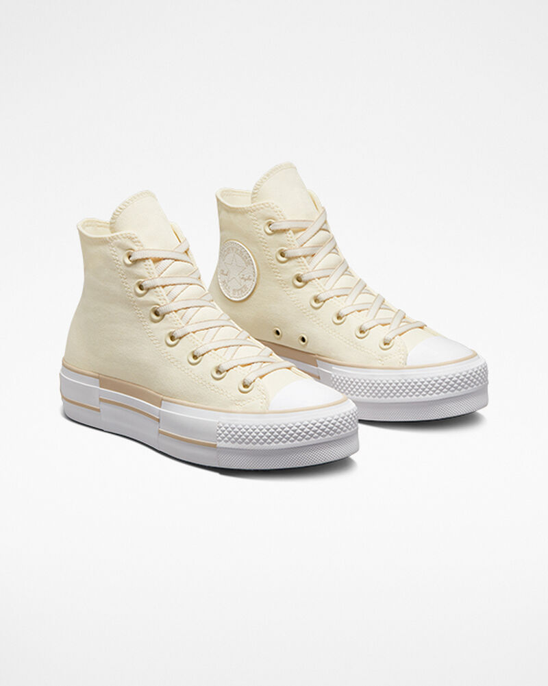 Dámské Boty Na Platformy Converse ​Chuck Taylor All Star Lift Outline Bílé | 2436-ZSKBE