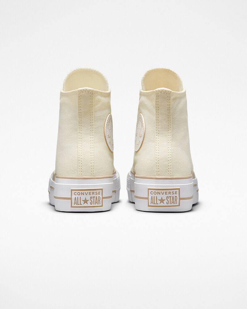 Dámské Boty Na Platformy Converse ​Chuck Taylor All Star Lift Outline Bílé | 2436-ZSKBE
