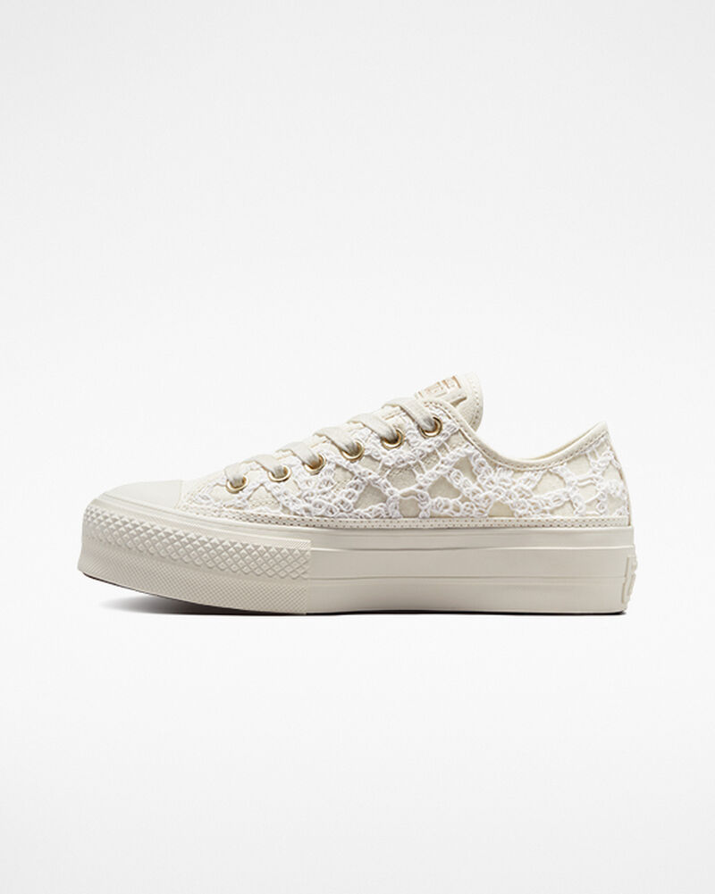 Dámské Boty Na Platformy Converse ​Chuck Taylor All Star Lift Daisy Cord Bílé | 4053-BHENL