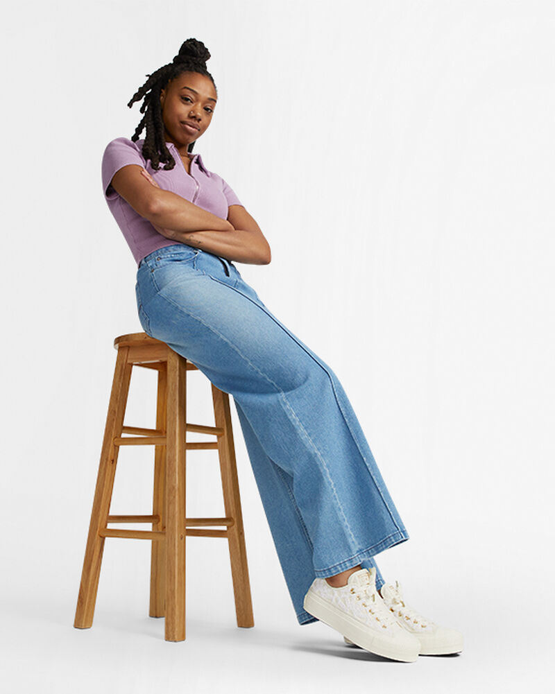 Dámské Boty Na Platformy Converse ​Chuck Taylor All Star Lift Daisy Cord Bílé | 4053-BHENL