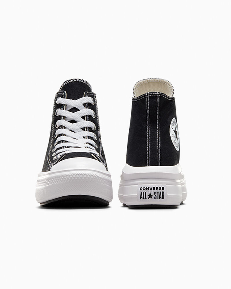 Dámské Boty Na Platformy Converse ​Chuck Taylor All Star Move Černé Béžový Bílé Bílé | 4097-MZLUH