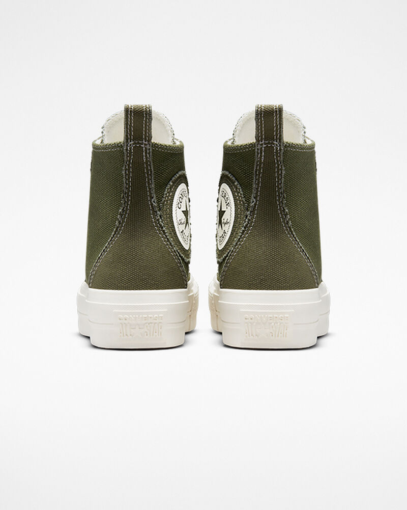 Dámské Boty Na Platformy Converse ​Chuck Taylor All Star Lift Oversized Patch Utility/Egret/Egret | 5073-GHYEU
