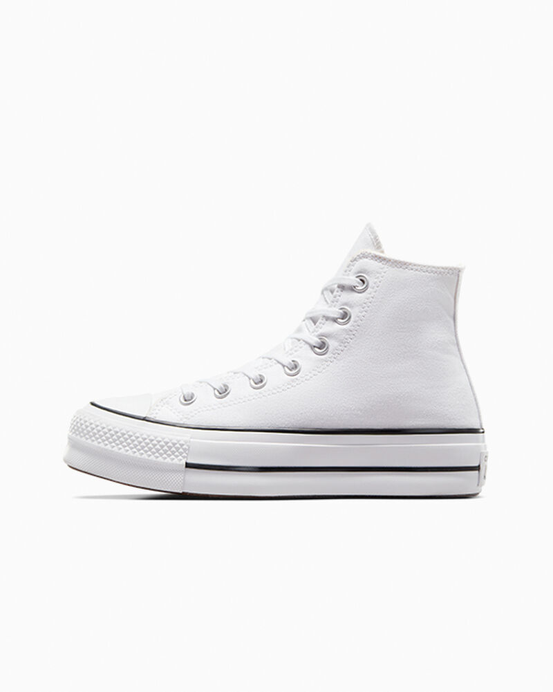 Dámské Boty Na Platformy Converse ​Chuck Taylor All Star Lift Platene Bílé Černé Bílé | 5618-LAVGT