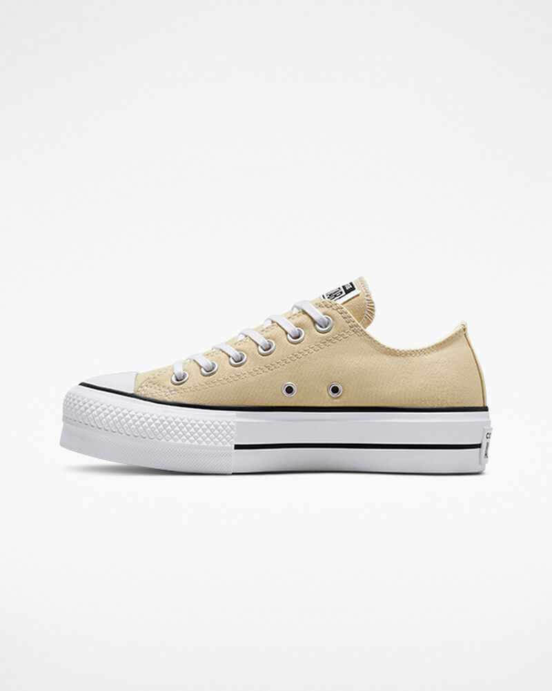 Dámské Boty Na Platformy Converse ​Chuck Taylor All Star Lift Platene Bílé Černé | 5716-GVPAF