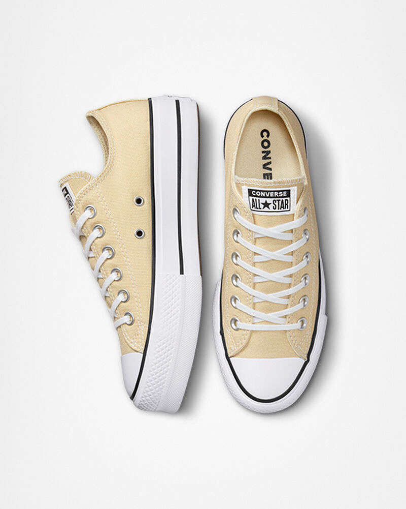 Dámské Boty Na Platformy Converse ​Chuck Taylor All Star Lift Platene Bílé Černé | 5716-GVPAF