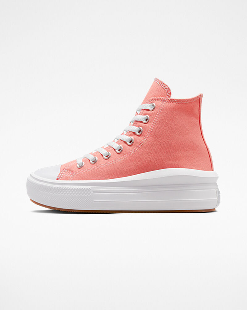 Dámské Boty Na Platformy Converse ​Chuck Taylor All Star Move Bílé Bílé | 6351-YBELH