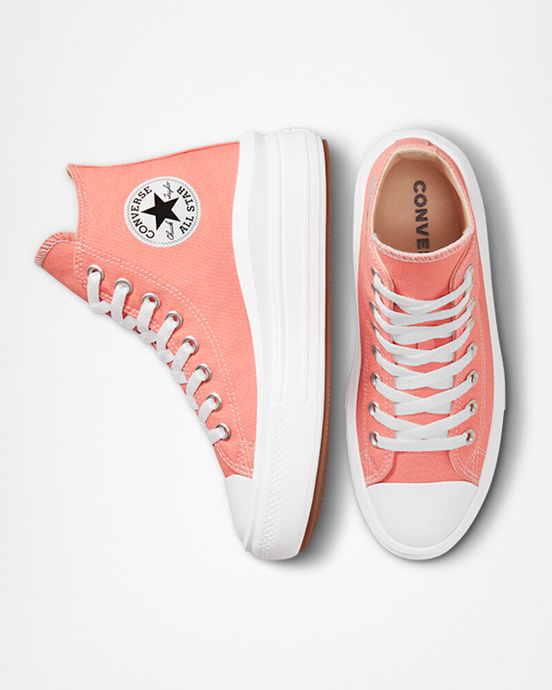 Dámské Boty Na Platformy Converse ​Chuck Taylor All Star Move Bílé Bílé | 6351-YBELH