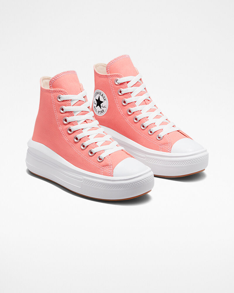 Dámské Boty Na Platformy Converse ​Chuck Taylor All Star Move Bílé Bílé | 6351-YBELH