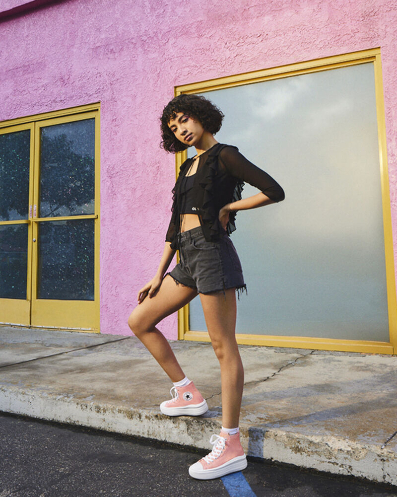 Dámské Boty Na Platformy Converse ​Chuck Taylor All Star Move Bílé Bílé | 6351-YBELH