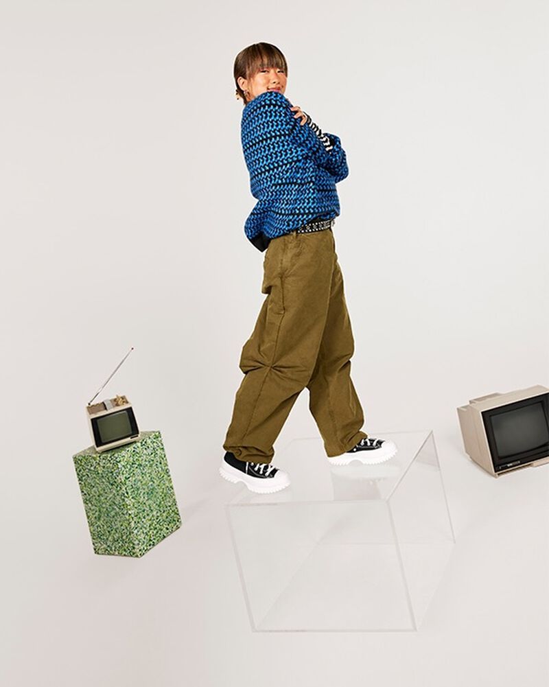 Dámské Boty Na Platformy Converse ​Chuck Taylor All Star Lugged 2.0 Černé Bílé | 6417-JBUXF