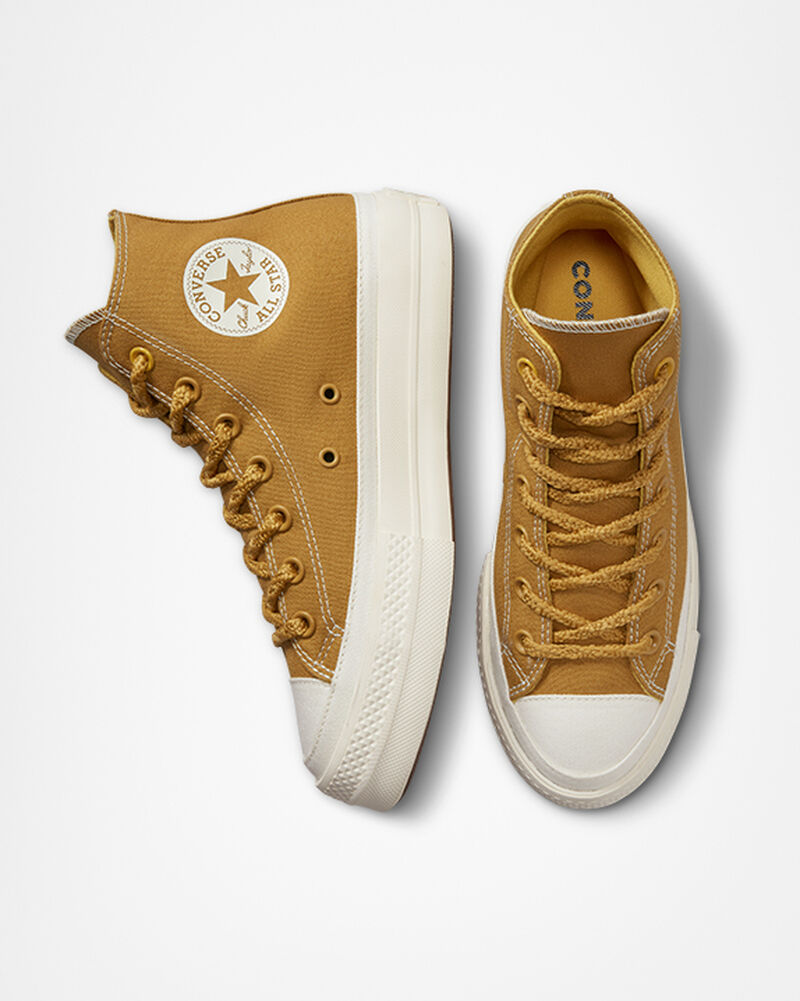 Dámské Boty Na Platformy Converse ​Chuck Taylor All Star Lift Tonal Platene Oranžové Žluté | 6435-CDFXK