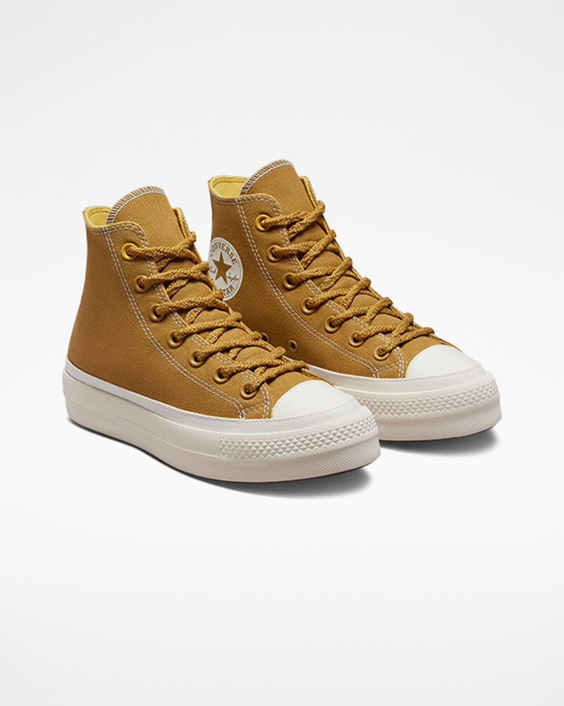 Dámské Boty Na Platformy Converse ​Chuck Taylor All Star Lift Tonal Platene Oranžové Žluté | 6435-CDFXK
