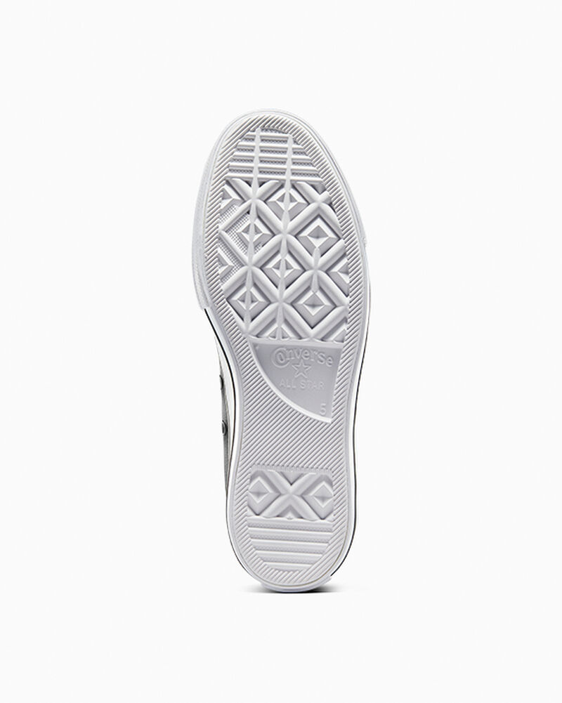 Dámské Boty Na Platformy Converse ​Chuck Taylor All Star Lift Læder Černé Černé Bílé | 6873-ZVARS