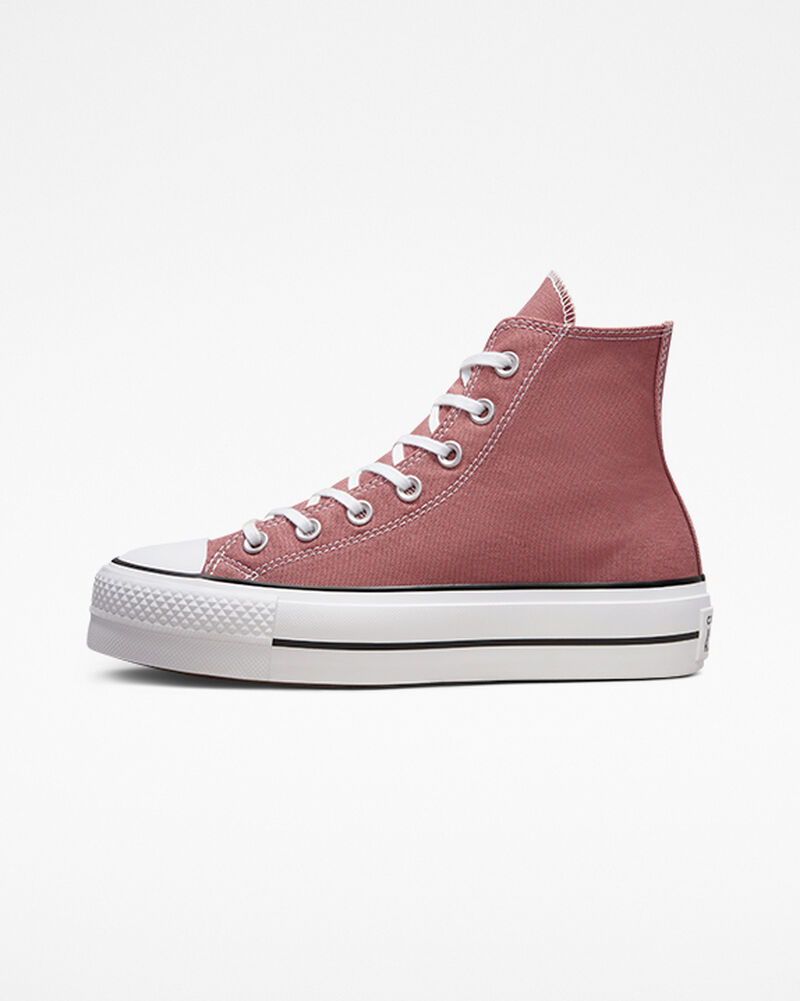 Dámské Boty Na Platformy Converse ​Chuck Taylor All Star Lift Seasonal Color Černé Bílé | 6879-WRZKF