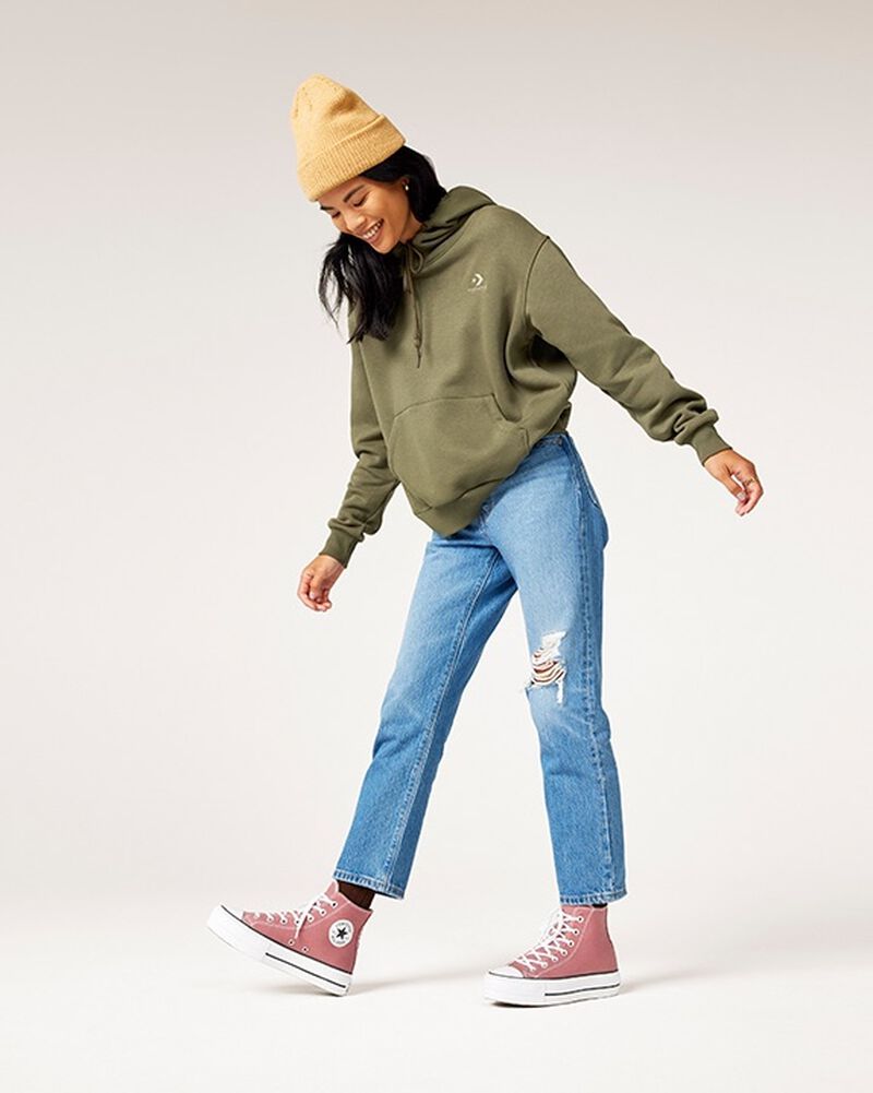 Dámské Boty Na Platformy Converse ​Chuck Taylor All Star Lift Seasonal Color Černé Bílé | 6879-WRZKF