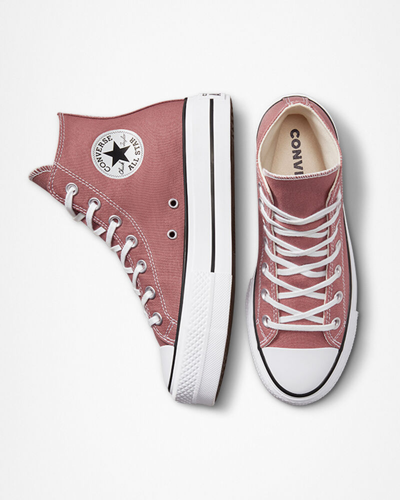 Dámské Boty Na Platformy Converse ​Chuck Taylor All Star Lift Seasonal Color Černé Bílé | 6879-WRZKF