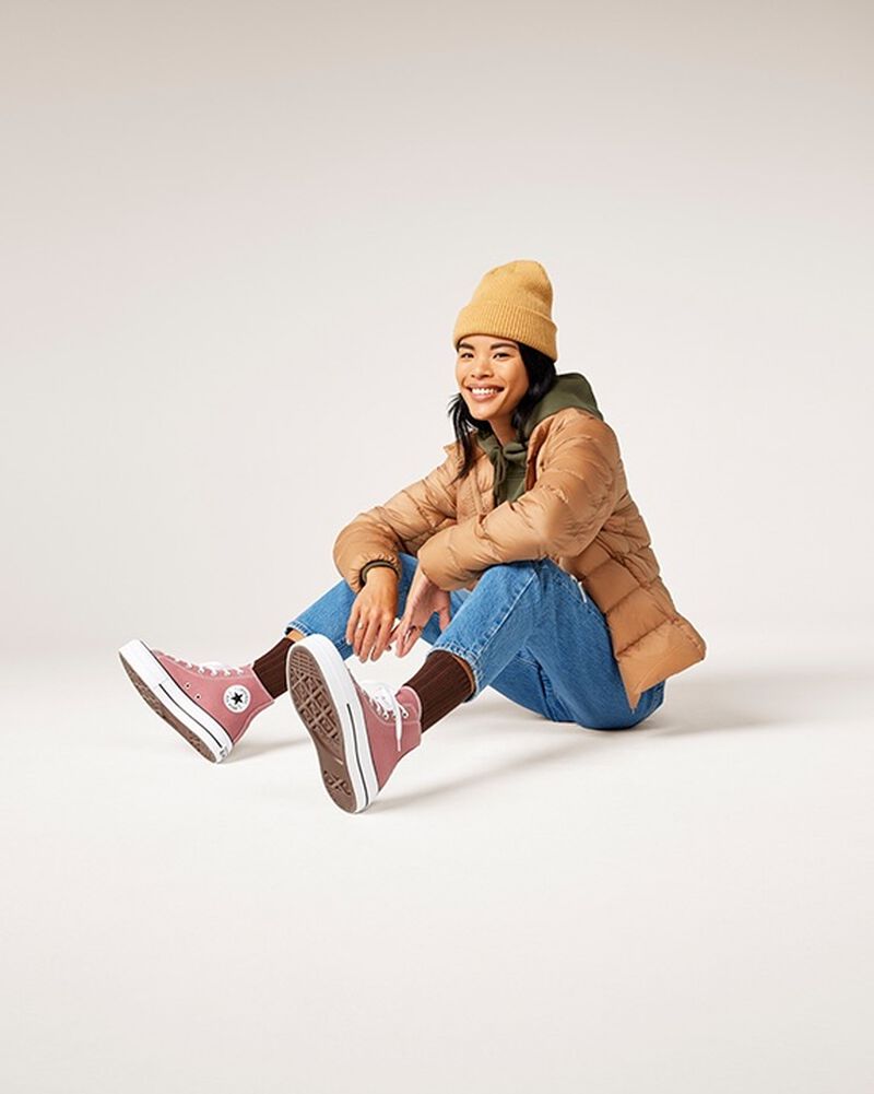 Dámské Boty Na Platformy Converse ​Chuck Taylor All Star Lift Seasonal Color Černé Bílé | 6879-WRZKF