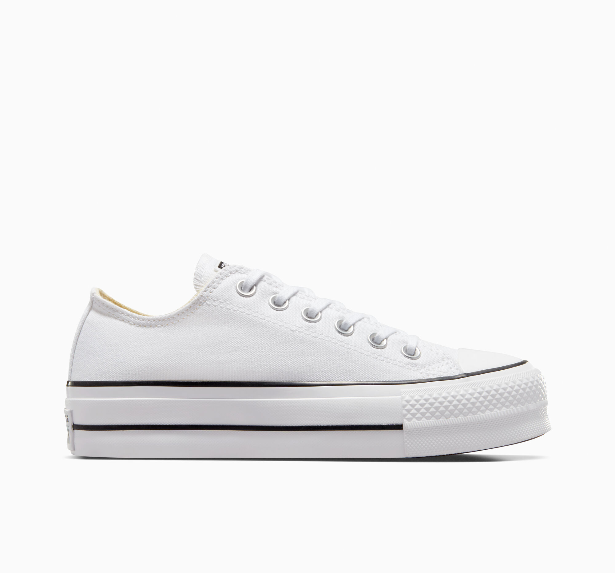 Dámské Boty Na Platformy Converse ​Chuck Taylor All Star Lift Platene Bílé Černé Bílé | 7145-ETXPK