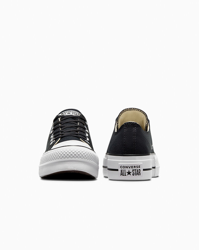 Dámské Boty Na Platformy Converse ​Chuck Taylor All Star Lift Platene Černé Bílé Bílé | 7689-XSTUH