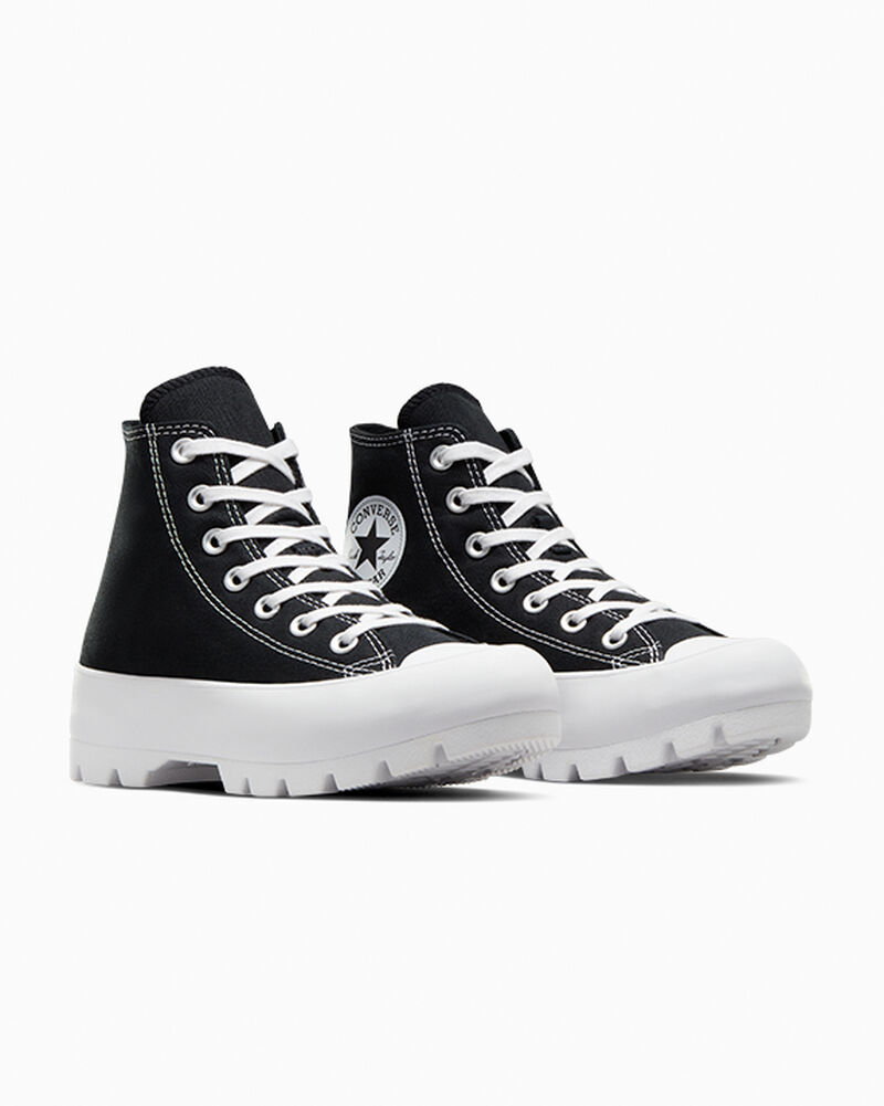 Dámské Boty Na Platformy Converse ​Chuck Taylor All Star Lugged Černé Bílé Černé | 7926-YABKV