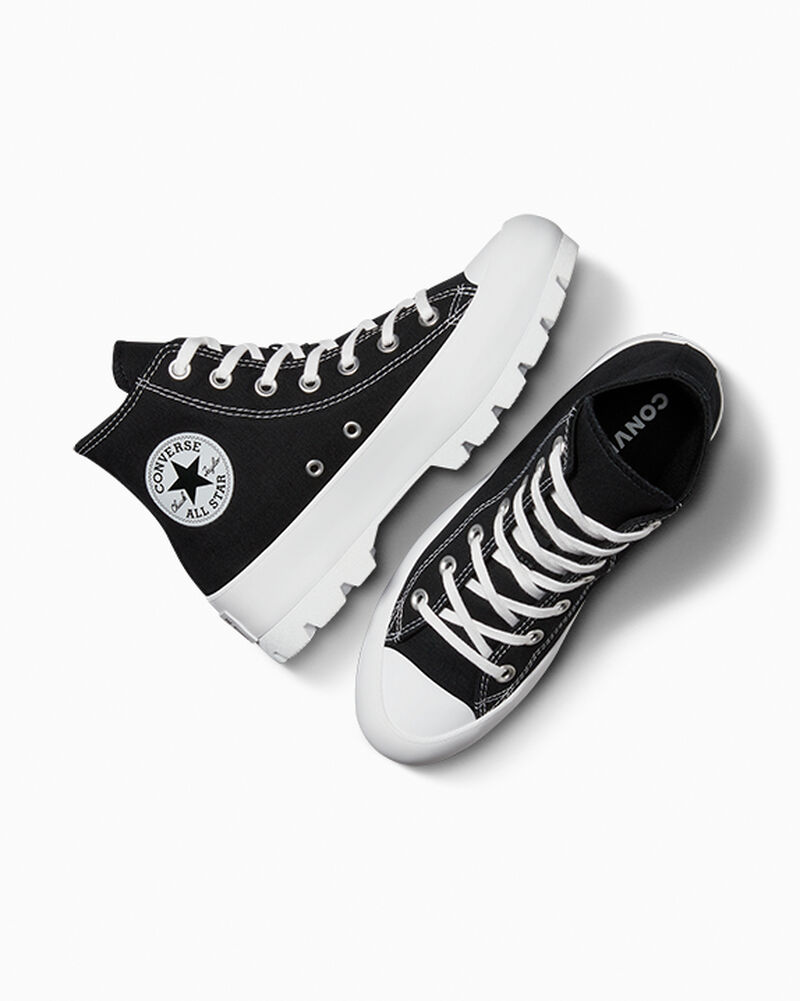 Dámské Boty Na Platformy Converse ​Chuck Taylor All Star Lugged Černé Bílé Černé | 7926-YABKV