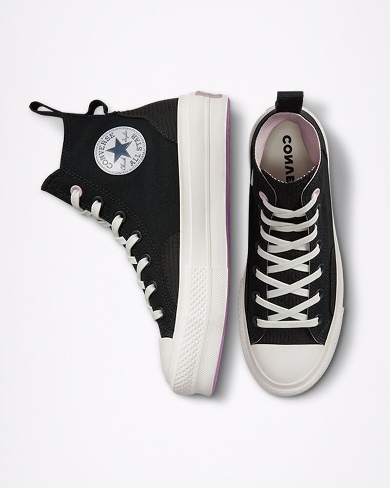Dámské Boty Na Platformy Converse ​Chuck Taylor All Star Lift Future Utility Černé Fialové | 8207-DPLSW