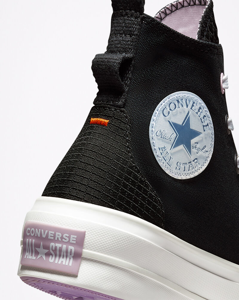 Dámské Boty Na Platformy Converse ​Chuck Taylor All Star Lift Future Utility Černé Fialové | 8207-DPLSW
