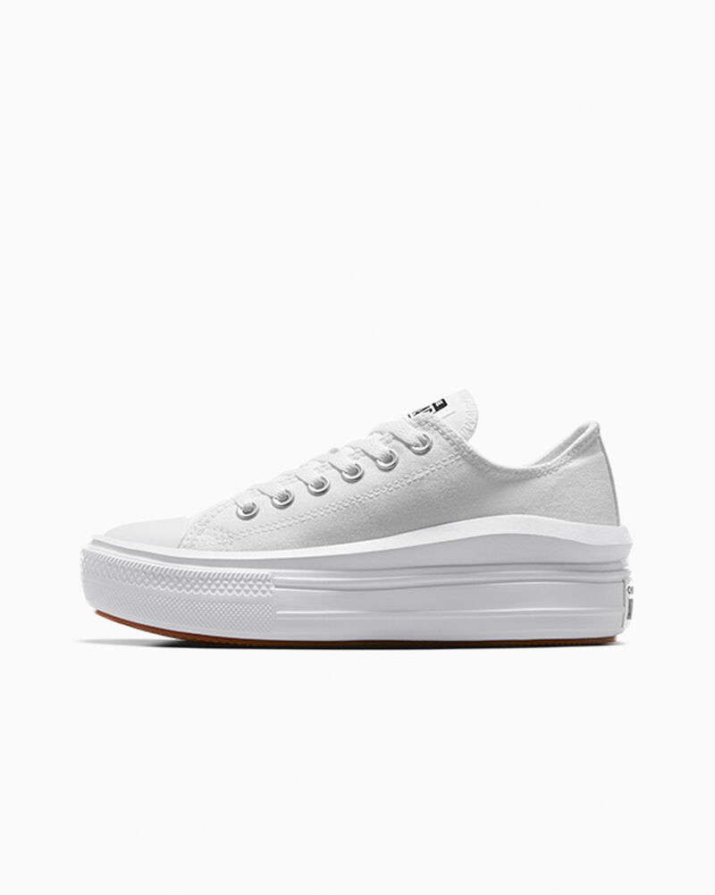 Dámské Boty Na Platformy Converse ​Chuck Taylor All Star Move Bílé Bílé Bílé | 8596-SPGXC