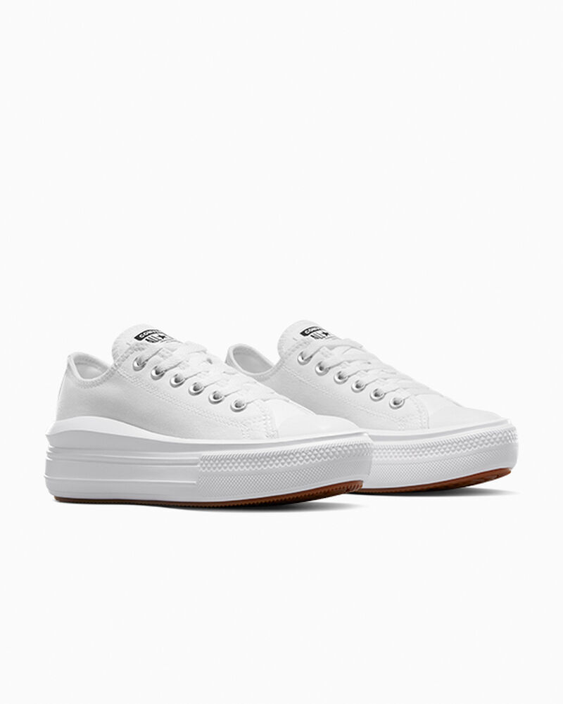 Dámské Boty Na Platformy Converse ​Chuck Taylor All Star Move Bílé Bílé Bílé | 8596-SPGXC