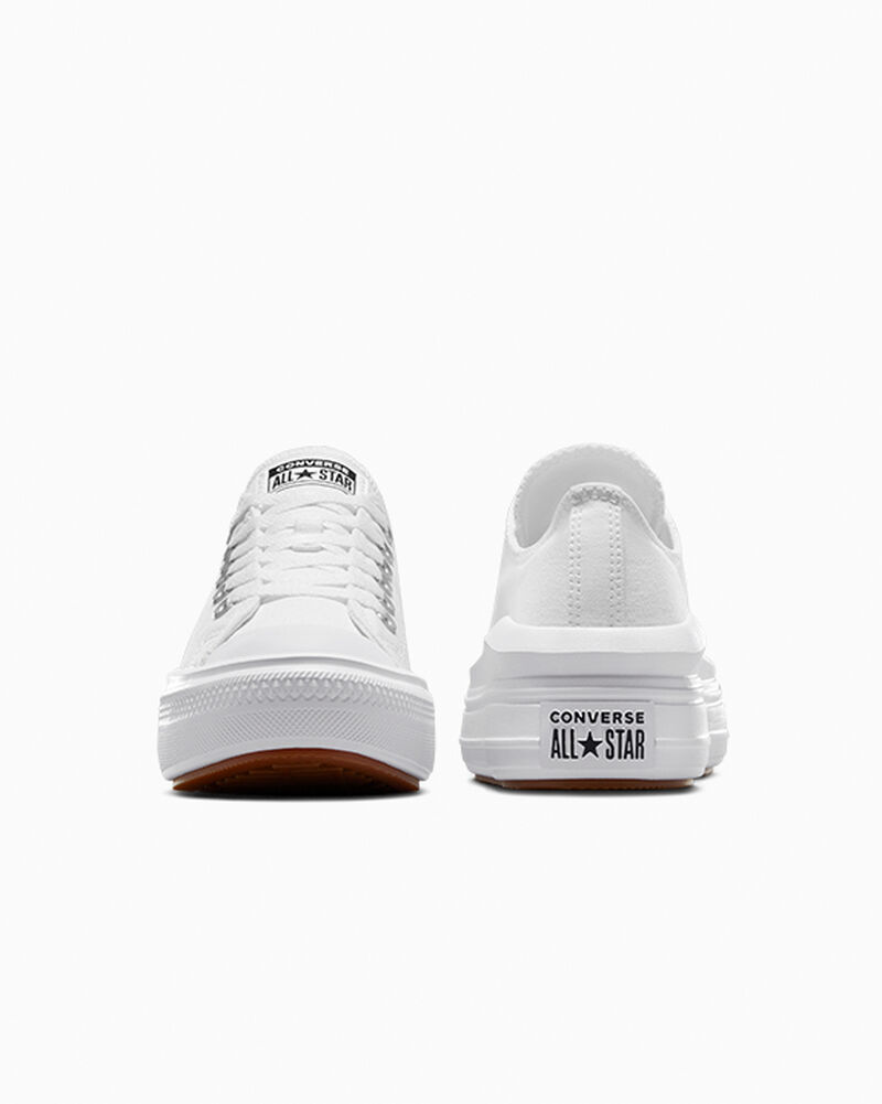 Dámské Boty Na Platformy Converse ​Chuck Taylor All Star Move Bílé Bílé Bílé | 8596-SPGXC