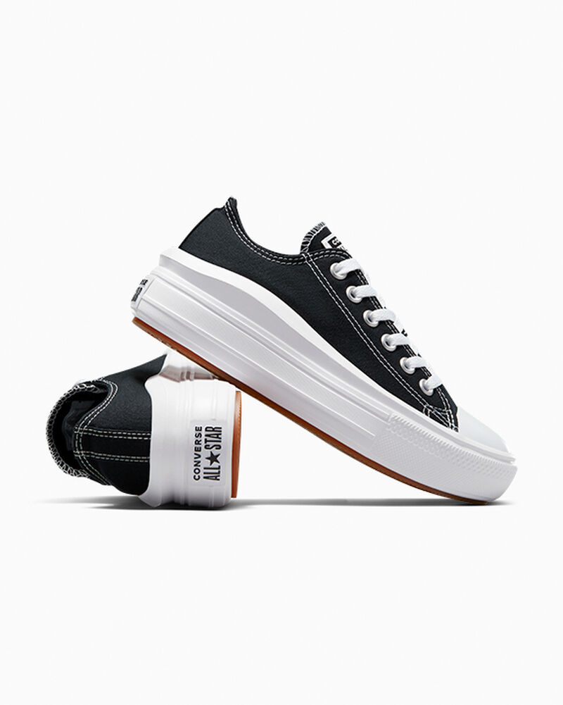 Dámské Boty Na Platformy Converse ​Chuck Taylor All Star Move Černé Bílé Bílé | 8964-ABLQR