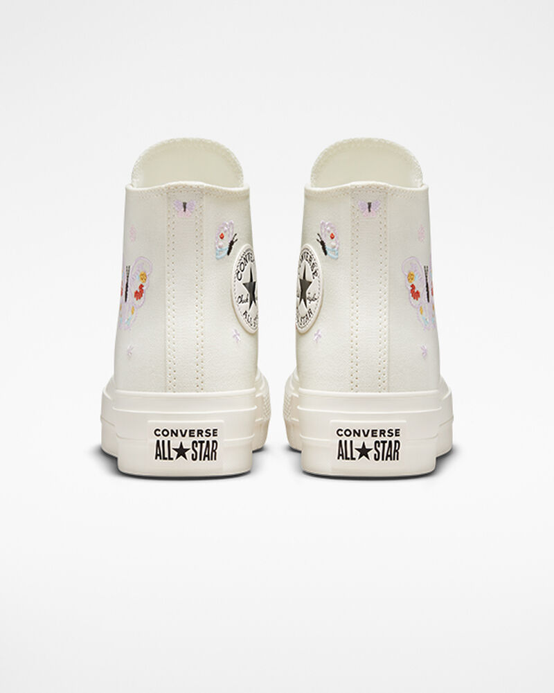 Dámské Boty Na Platformy Converse ​Chuck Taylor All Star Lift Butterfly Wings Růžové | 9643-KYHPD