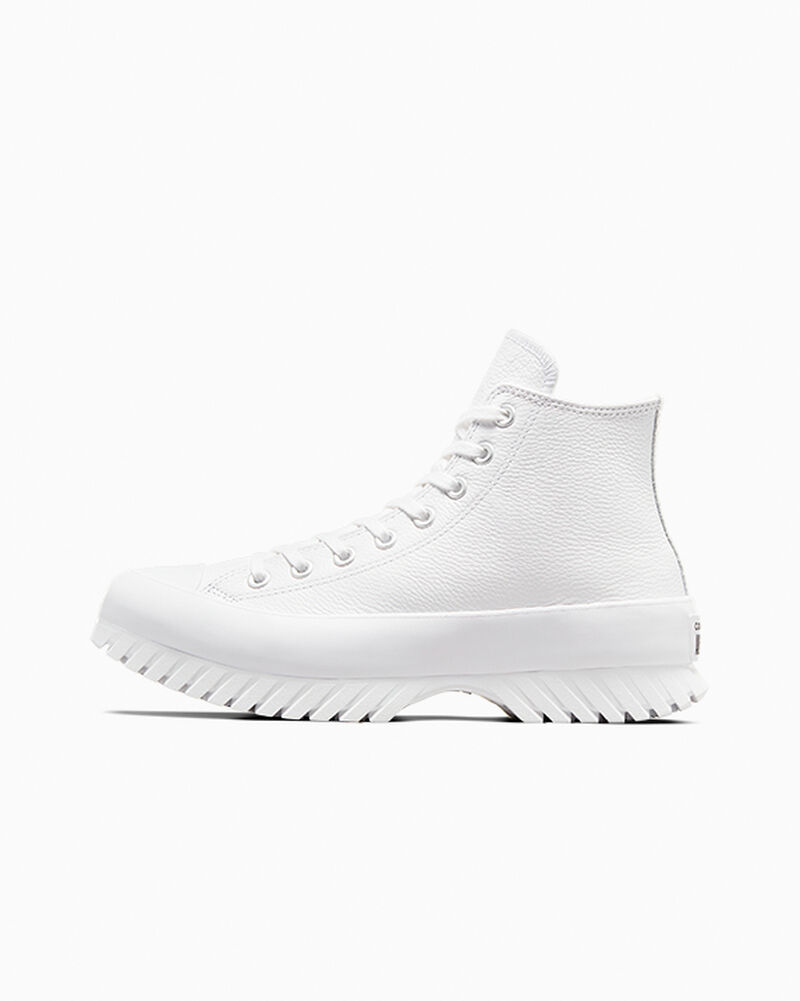 Dámské Boty Na Platformy Converse ​Chuck Taylor All Star Lugged 2.0 Læder Bílé Černé | 9704-IJUSM