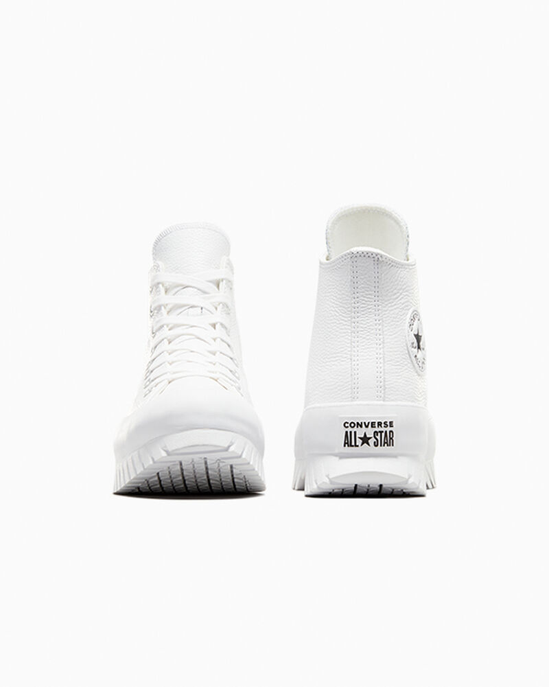 Dámské Boty Na Platformy Converse ​Chuck Taylor All Star Lugged 2.0 Læder Bílé Černé | 9704-IJUSM