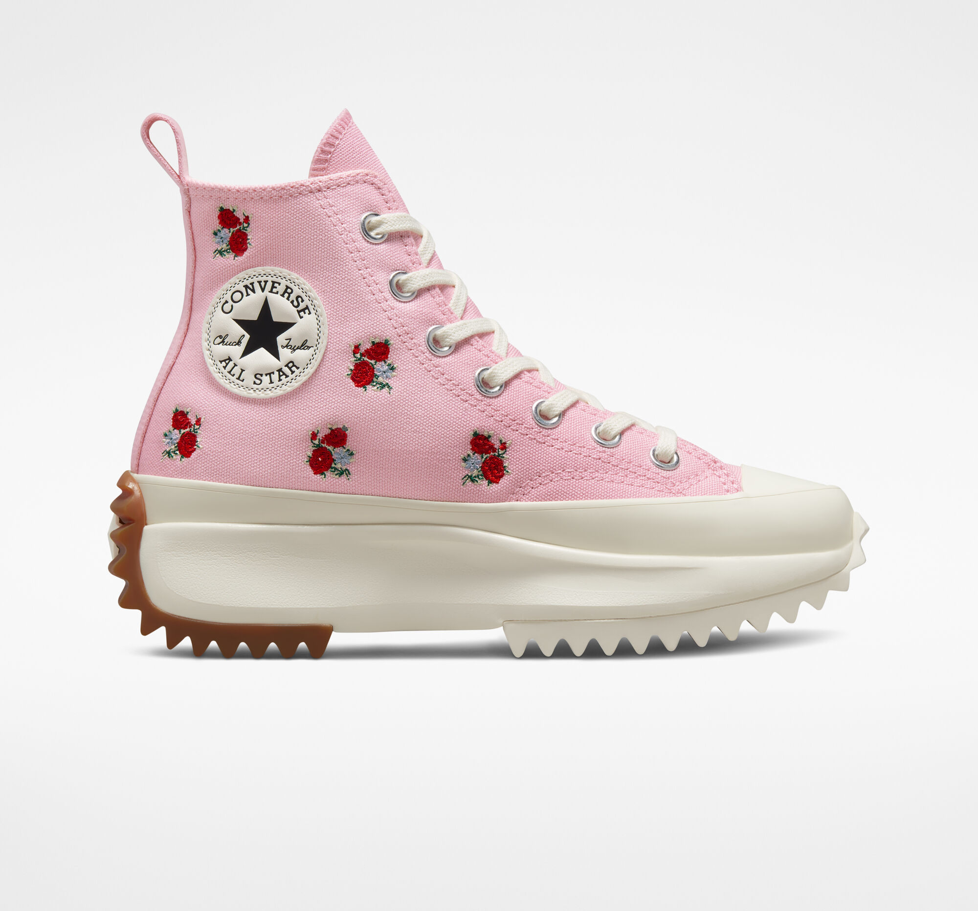 Dámské Boty Na Platformy Converse ​Run Star Hike Embroidered Floral Růžové Červené | 3129-KRBLU