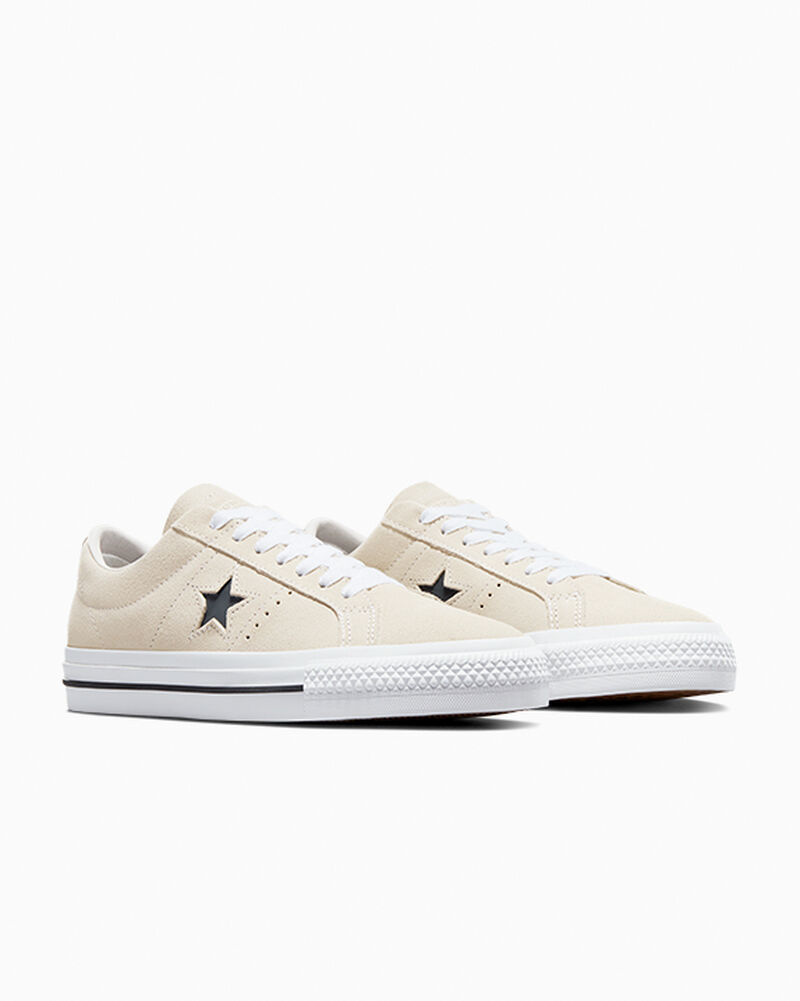 Dámské Nízké Converse ​CONS One Star Pro Semišové Skate Bílé Černé | 4730-OUFXY