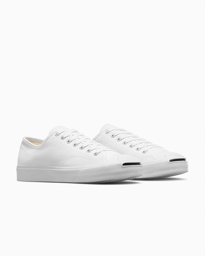 Dámské Nízké Converse ​Jack Purcell Platene Unisex Bílé Bílé Černé | 3917-SQUIA
