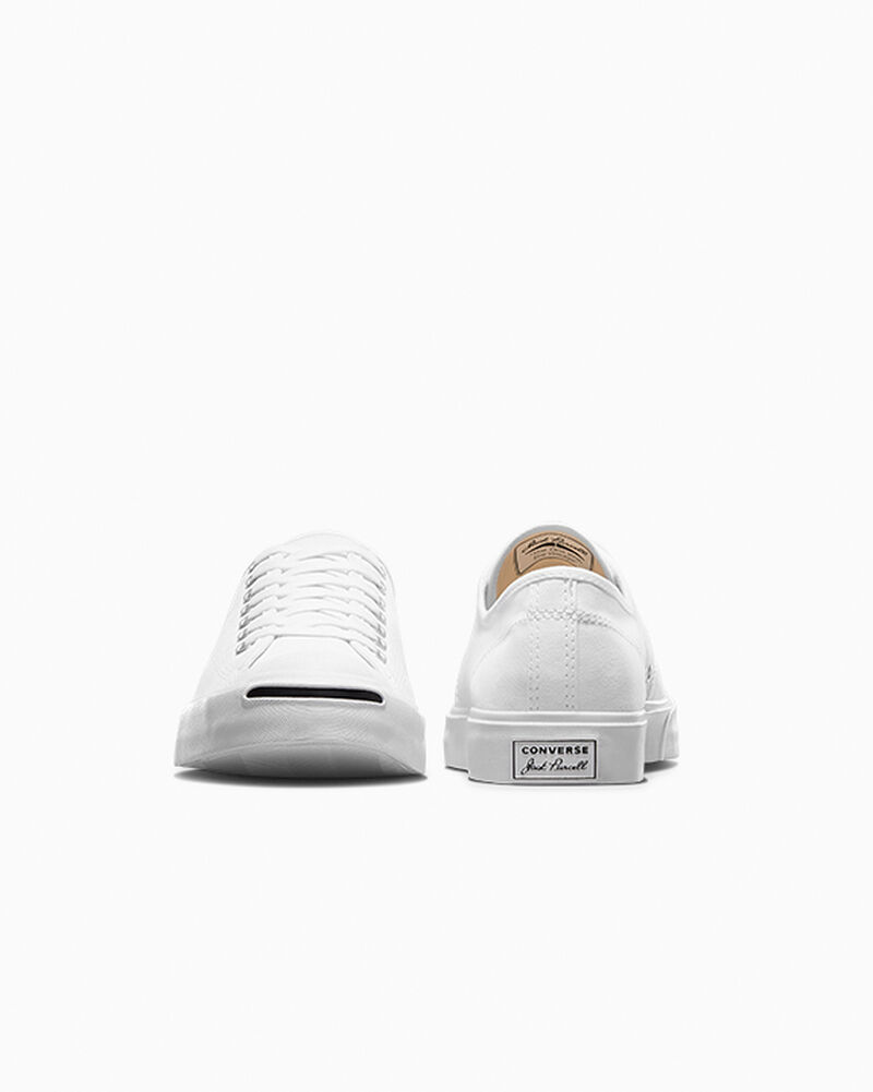 Dámské Nízké Converse ​Jack Purcell Platene Unisex Bílé Bílé Černé | 3917-SQUIA