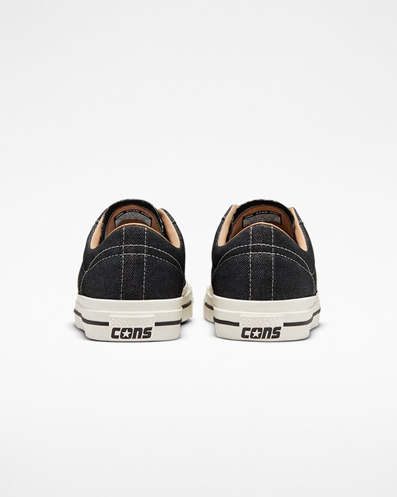 Dámské Nízké Converse ​One Star Pro Denim Skate Černé Černé | 8213-DOLPU