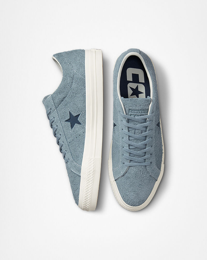 Dámské Nízké Converse ​One Star Pro Vintage Semišové Skate Šedé Tmavě Blankyt | 4362-IAKGW