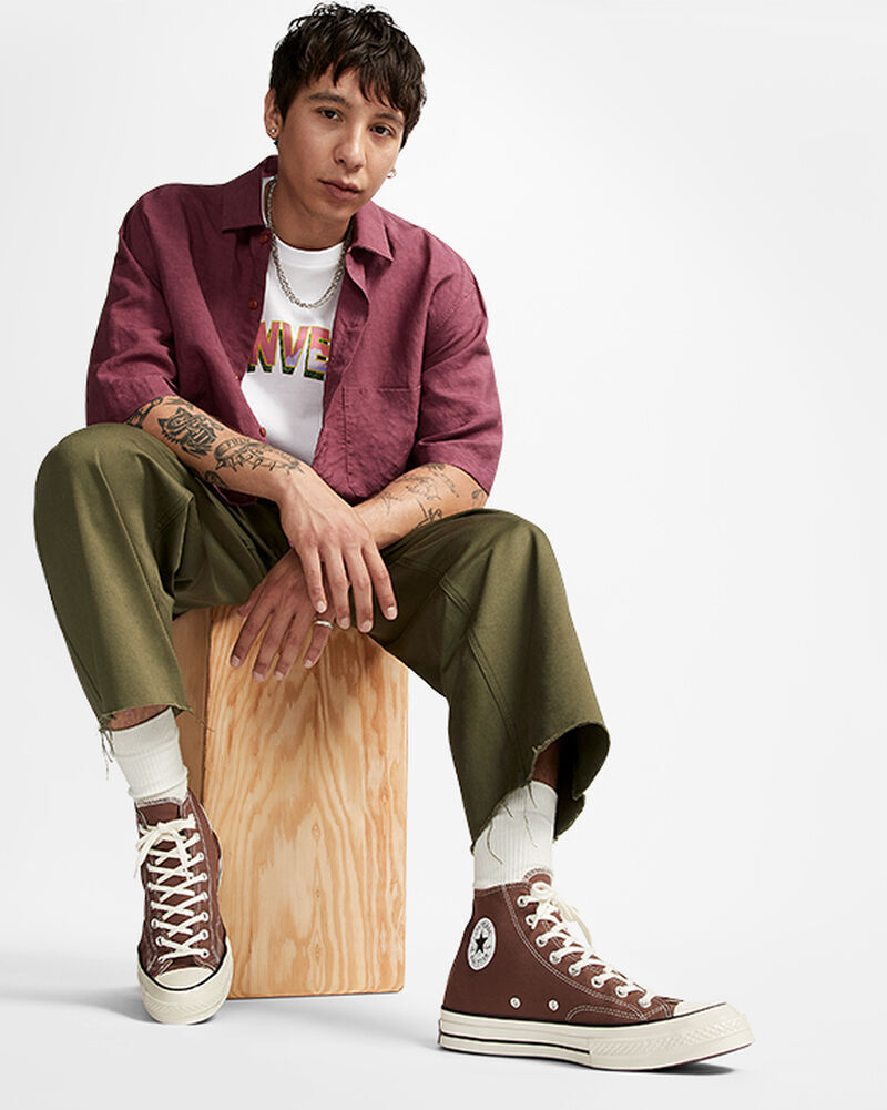 Dámské Vysoké Converse Chuck 70. Converse Hnědé Černé | 0741-ZIXVE