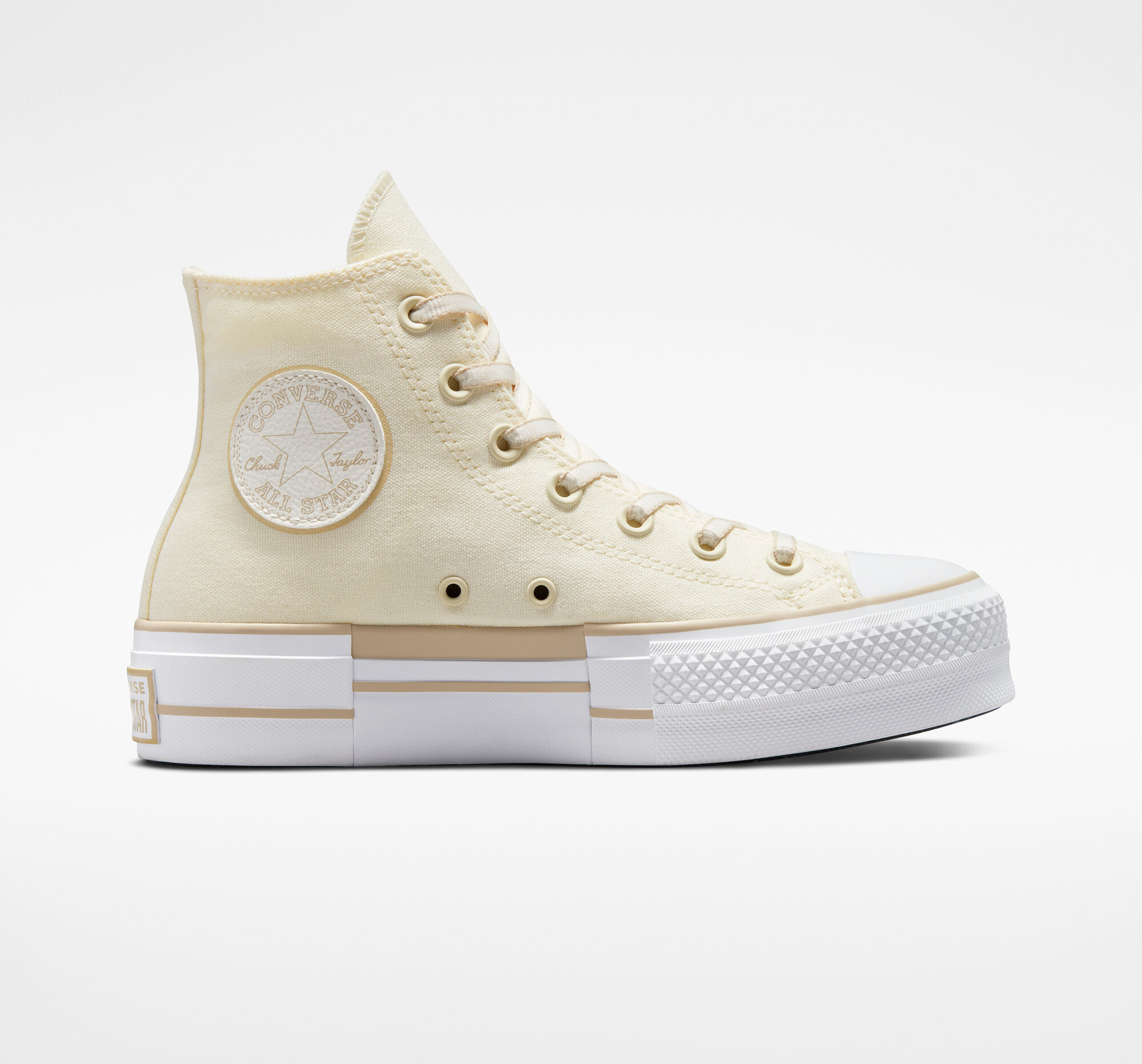 Dámské Vysoké Converse Chuck Taylor All Star Lift Outline Bílé | 6784-NMDZX