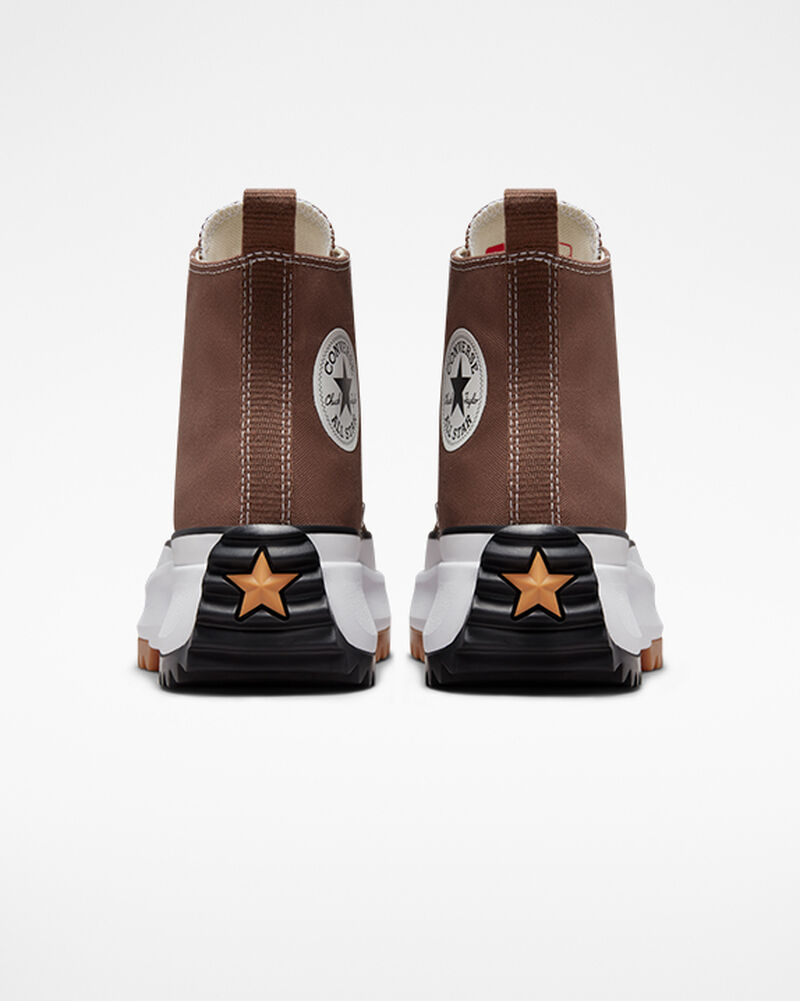 Dámské Vysoké Converse Run Star Hike Hnědé Černé Bílé | 3584-TXKFD